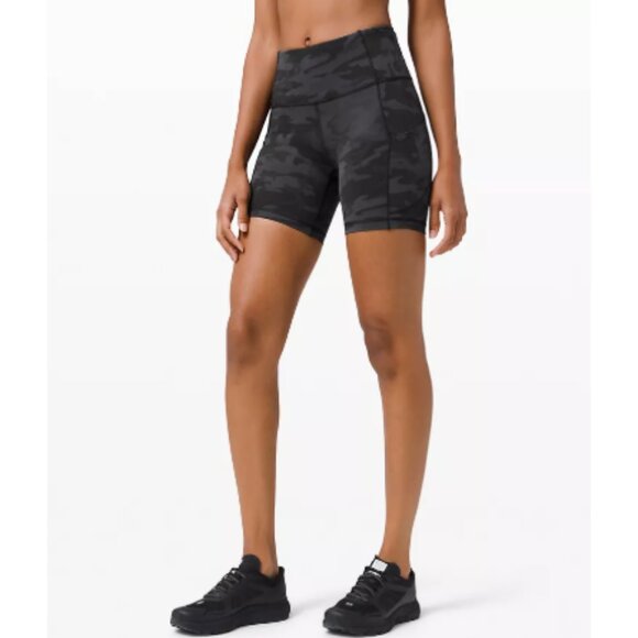 Lululemon | Fast And Free High-Rise Short 6" | Size 4 | Camo Grey - Picture 2 of 4